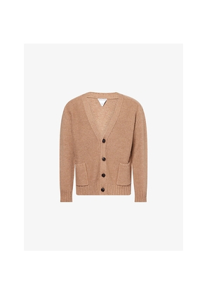 Mens Bottega Veneta V-Neck Knitted Wool Cardigan