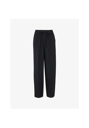 Womens Whistles Tie-Waist Straight-Leg Woven Trousers