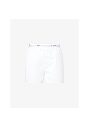 Womens Hommegirls Branded-Waistband High-Rise Cotton-Poplin Boxer Shorts
