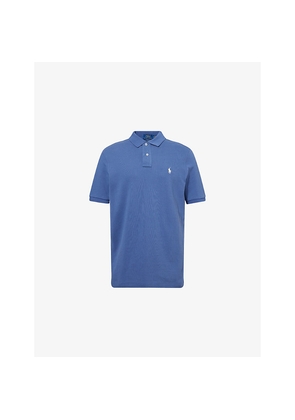 Mens Polo Ralph Lauren Brand-Embroidery Short-Sleeves Cotton-Piqué Polo Shirt