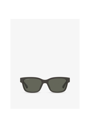 Gucci Gg1716S Rectangle-Frame Injected Sunglasses