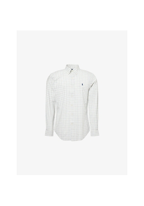 Mens Polo Ralph Lauren Check-Print Button-Down Stretch-Cotton Shirt
