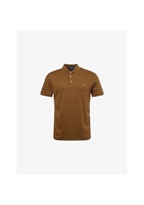 Mens Polo Ralph Lauren Brand-Embroidery Short-Sleeves Cotton-Jersey Polo Shirt