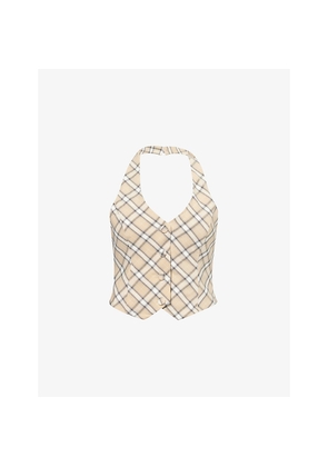 Womens House Of Sunny Sloane Check Woven Waistcoat