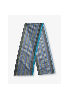 Mens Paul Smith Check Merino Wool-Silk Blend Scarf