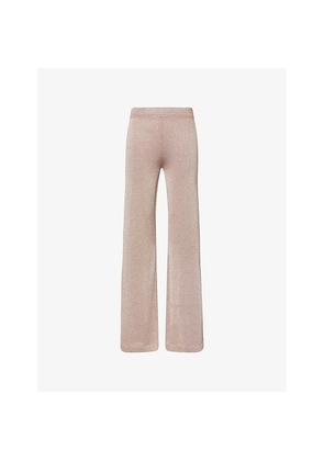 Womens Missoni Flared Metallic-Weave Knitted Trousers