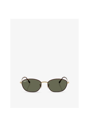Ray-Ban Rb3749 Irregular-Frame Tortoiseshell Metal Sunglasses