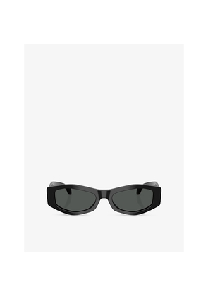 Womens Versace Ve4487 Rectangle-Frame Acetate Sunglasses