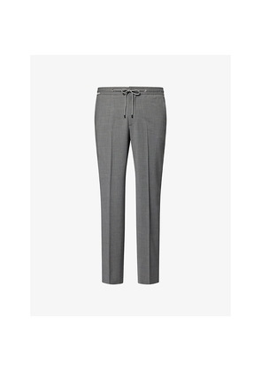 Mens Corneliani Slim-Leg Drawstring Stretch-Wool Trousers