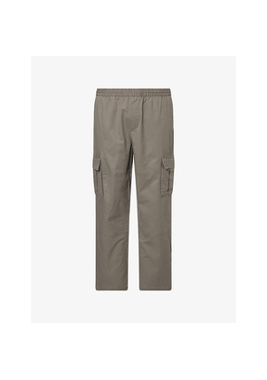Mens Represent Logo-Embroidered Stretch-Cotton Cargo Trousers
