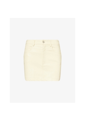 Womens Amy Lynn Milena Vegan Leather Mini Skirt