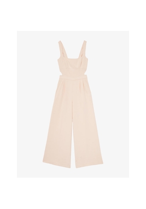 Womens Reiss Dion Wide-Leg Woven Jumpsuit