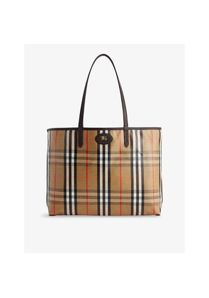 Womens Burberry Highlands Medium Cotton-Blend Tote Bag