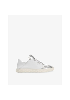 Womens Jimmy Choo Diamond Light Flex Leather Low-Top Trainers
