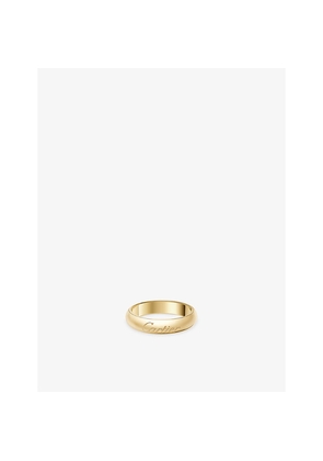 Mens C De Cartier 4mm 18ct Yellow-Gold Wedding Ring