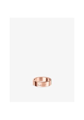 Mens C De Cartier 5mm 18ct Rose-Gold Wedding Ring