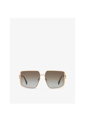 Fendi Fe40148U Irregular Metal Sunglasses