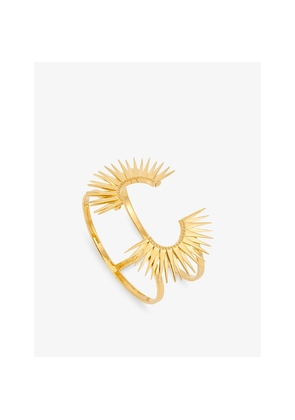 Womens Rachel Jackson Electric Goddess Statement 22ct Yellow Gold-Plated Sterling-Silver Cuff Bracelet