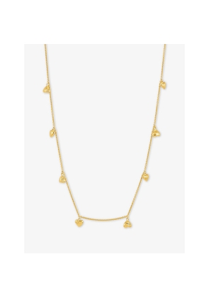 Womens Rachel Jackson Untamed Deco Hearts 18ct Yellow Gold-Plated Sterling-Silver Necklace