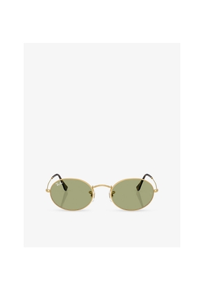 Ray-Ban Rb3547 Oval Metal Summer Capsule Oval-Frame Metal Sunglasses