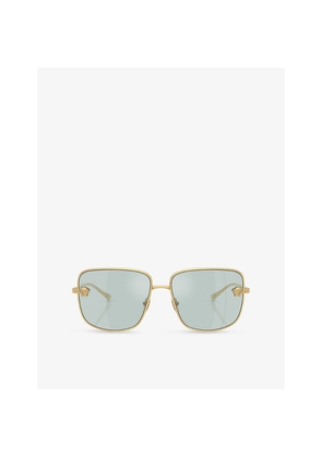 Womens Versace Ve2282 Square-Frame Metal Sunglasses