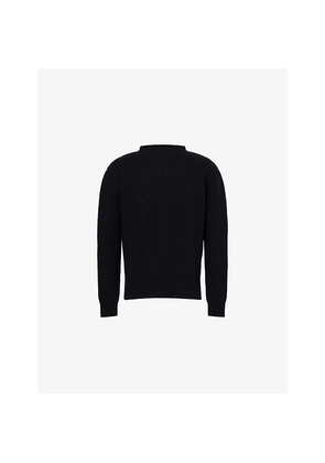 Mens Rick Owens Fisherman Ribbed Wool Jumper