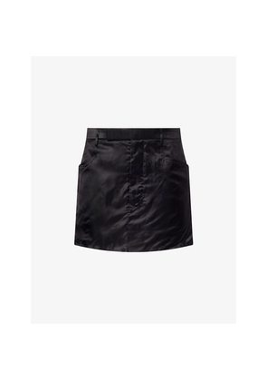 Womens Rick Owens Firbanks Slim-Fit Satin Mini Skirt