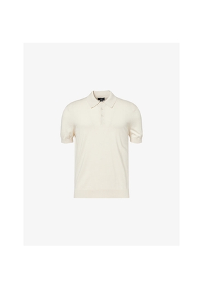Mens Dunhill Short-Sleeves Regular-Fit Cotton and Silk Polo Shirt