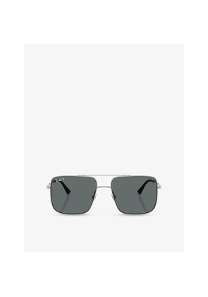 Womens Ray-Ban Rb3758 Square-Frame Metal Sunglasses