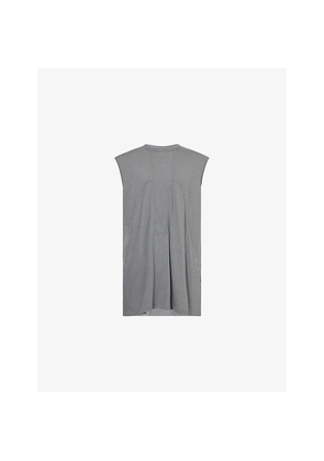 Mens Rick Owens Splintered Tarp Sleeveless Woven Top