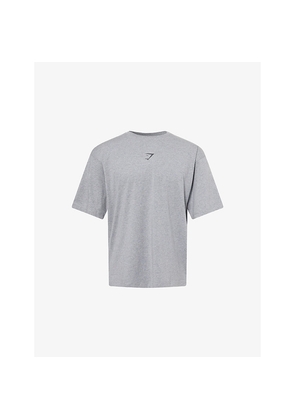 Mens Gymshark Power Oversized-Fit Cotton-Jersey T-Shirt