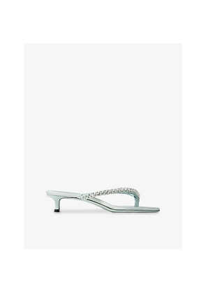 Womens Jimmy Choo Dila 35 Leather Heeled Sandals