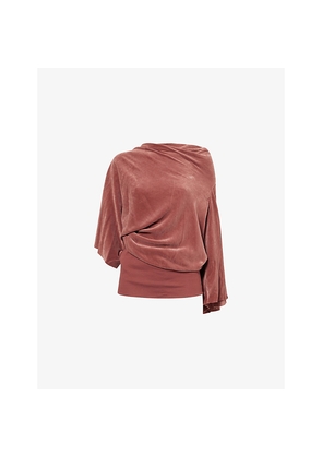 Womens Rick Owens Cylinder Draped Woven Top