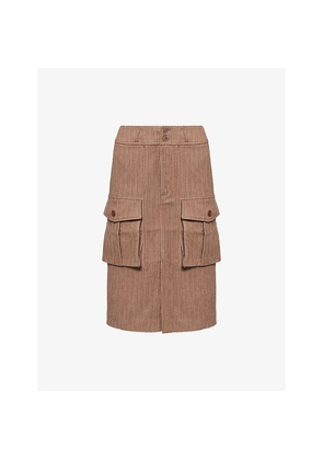 Womens Oude Waag Corduroy Woven Midi Skirt