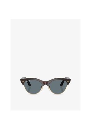 Ray-Ban Rb2341 Polarised Clubmaster Way Square-Frame Propionate Sunglasses