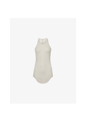 Womens Rick Owens Basic Ribbed Woven-Blend Top