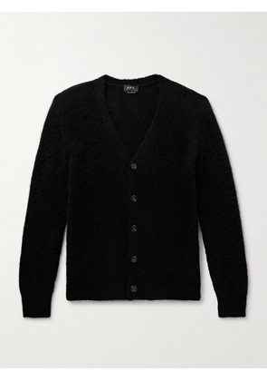 A.P.C. - Davis Brushed Alpaca-Blend Cardigan - Men - Black - XS