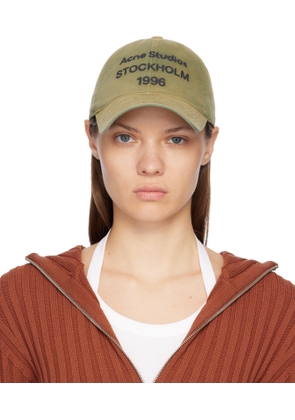 Acne Studios Khaki Logo Cap