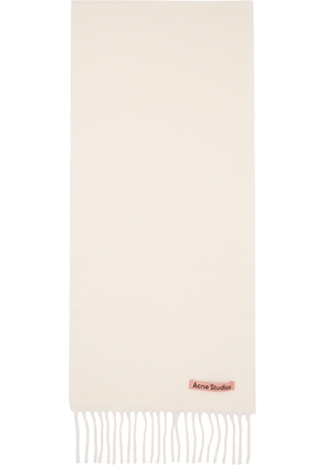 Acne Studios Pink Skinny Fringe Wool Scarf