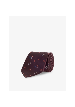 Mens Paul Smith Jacquard-Floral Silk Tie