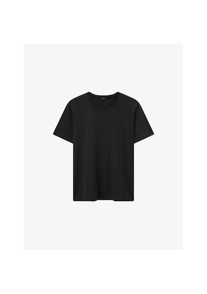 Womens Joseph Round-Neck Regular-Fit Cotton and Silk-Blend T-Shirt