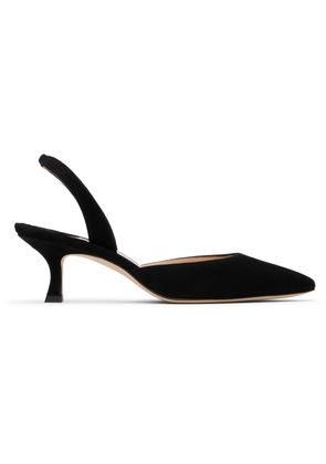 Manolo Blahnik Black Carolyne Heeled Sandals