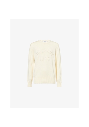 Mens Givenchy Brand-Embroidery Crewneck Cotton Jumper