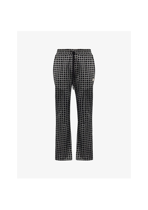 Mens Amiri Quad Flare Printed Woven Tracksuit Trousers