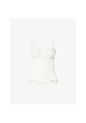 Savage X Fenty Centre Fold Strapless Stretch-Woven Corset