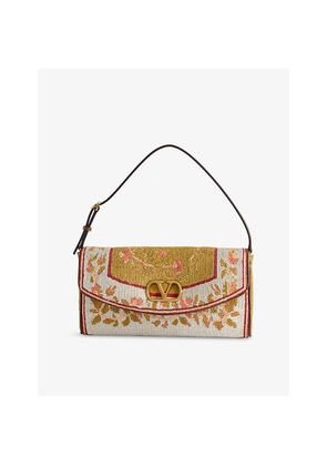 Womens Valentino Garavani Vain Soft Tapestry Silk Top Handle Bag