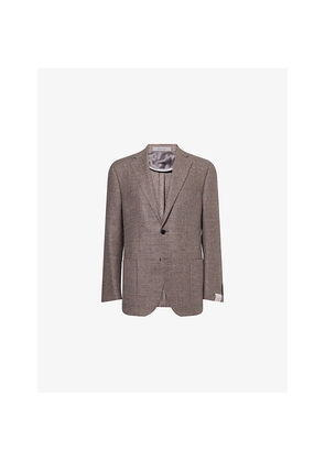 Mens Corneliani Notched-Collar Long-Sleeved Wool-Cashmere Blend Jacket