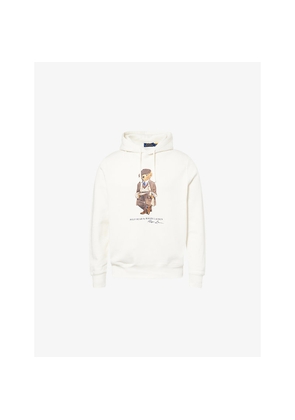 Mens Polo Ralph Lauren Bear Graphic-Print Relaxed-Fit Cotton-Jersey Hoody
