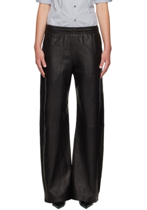 Acne Studios Black Lined Lambskin Pants