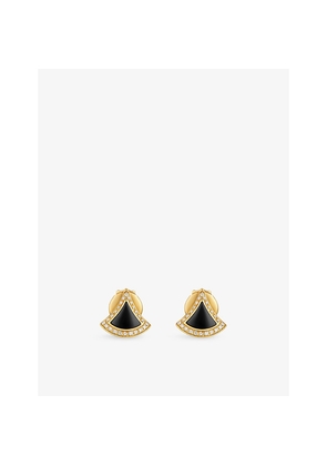 Womens Bvlgari Divas' Dream 18ct Yellow-Gold, Black Onyx and 0.10ct Pavé-Diamond Earrings